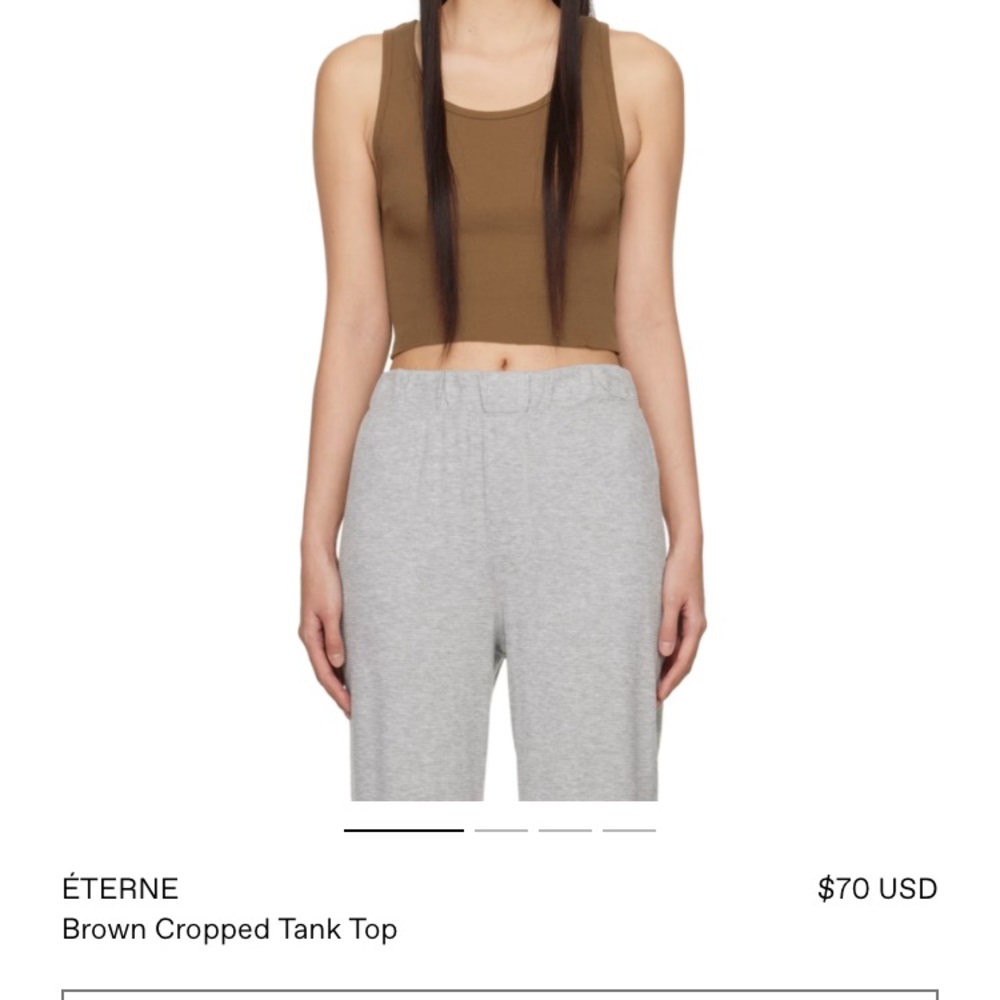 Eterne Earth Brown Cropped Tank Medium